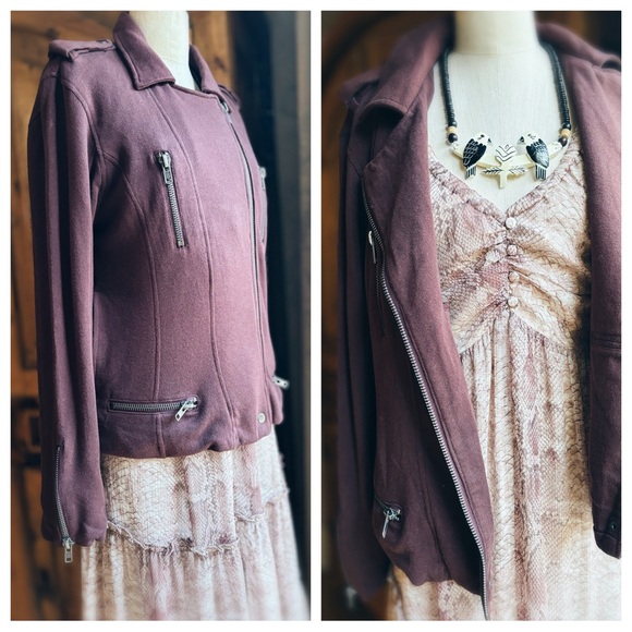 Chaser Moto Sweatshirt Fabric Jacket - Picture 3 of 11